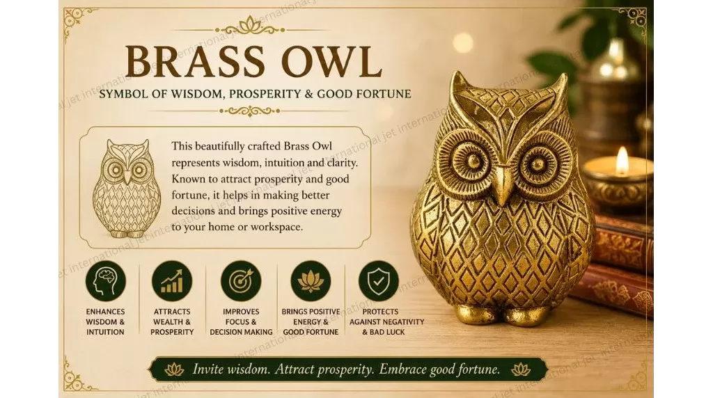 Brass Owl Statue