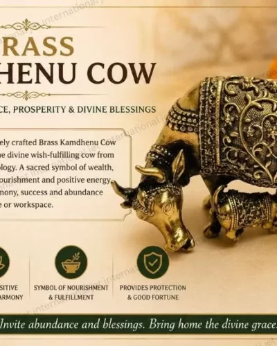 Brass Kamdhenu Cow Statue