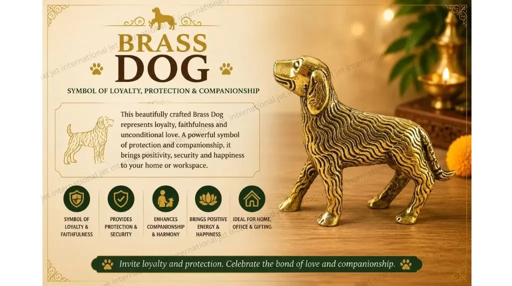 Brass Dog Statue