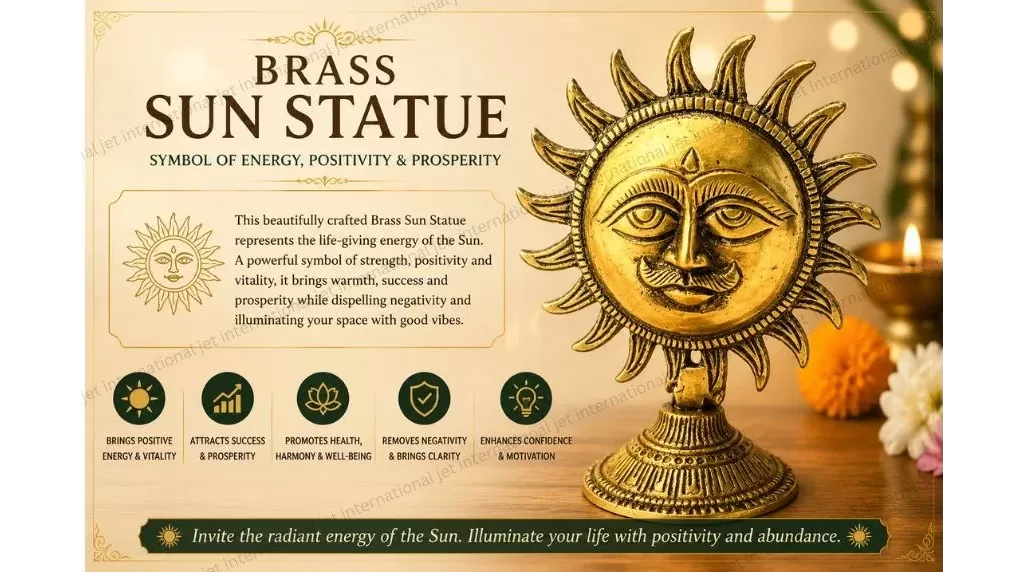 Brass Sun Statue