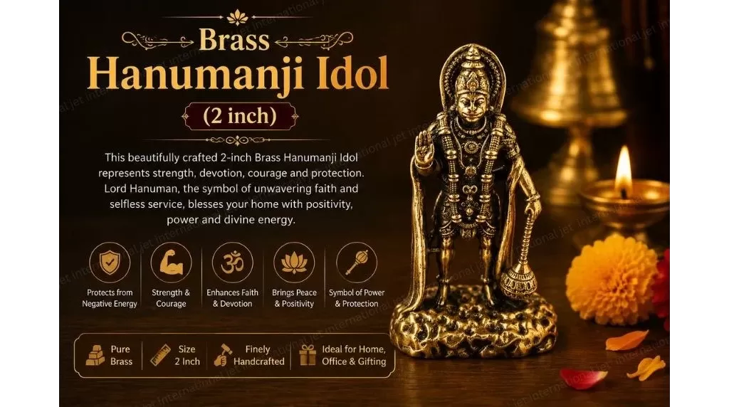 Brass Hanumanji Statue (2 inch)