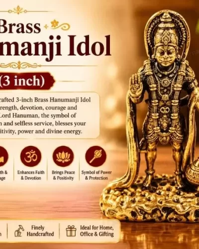 Brass Hanumanji Statue (3 Inch)